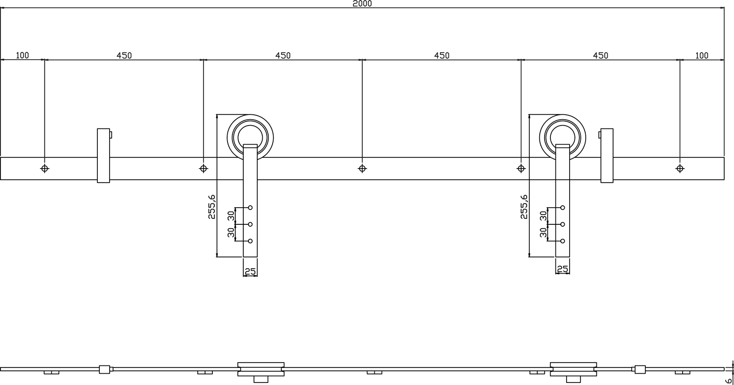 Intersteel Schuifdeursysteem Modern rvs geborsteld 3 0035.450123 2