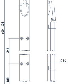 Intersteel Kantschuif 600 mm rvs geborsteld 3 0035.452026 2
