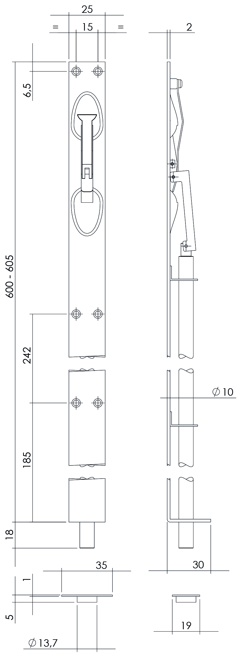Intersteel Kantschuif 600 mm rvs geborsteld 2 0035.452026 2