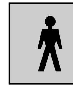 Intersteel Pictogram herentoilet zelfklevend vierkant rvs geborsteld 3 0035.460120 2