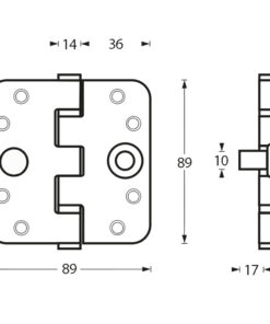Intersteel Kogellagerscharnier afgerond tot 80 kilo rvs geborsteld 3 0035.462541 2