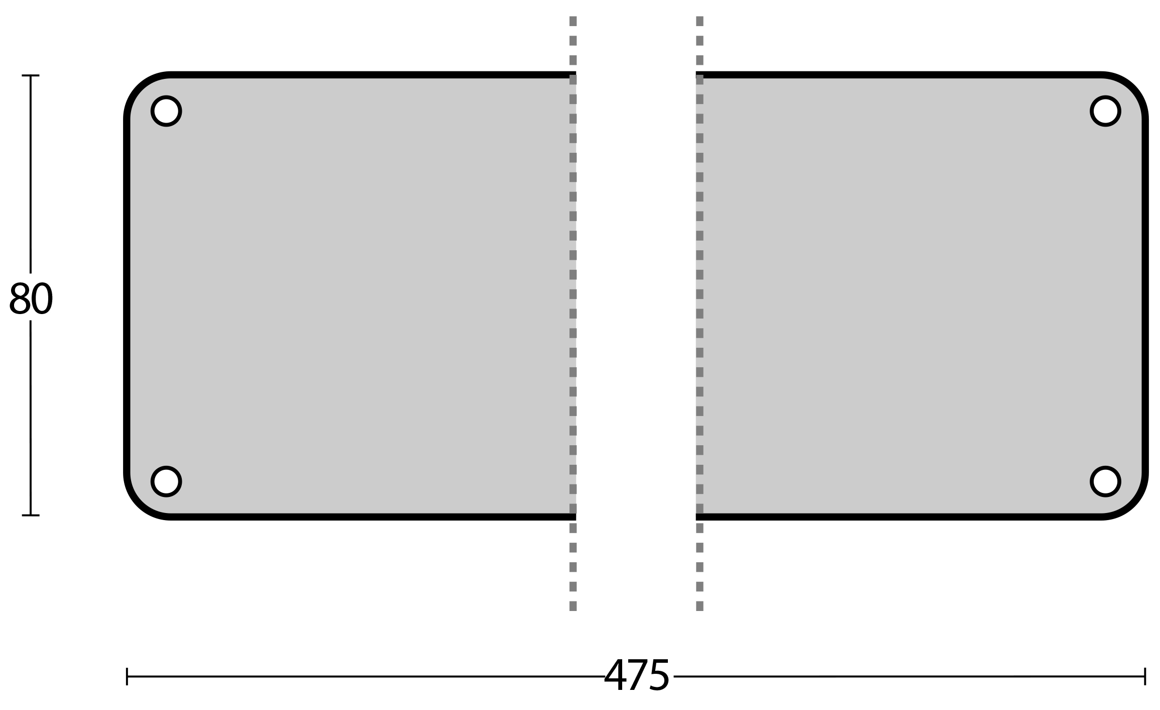 Intersteel Deurplaat 80 mm x 475 mm rvs geborsteld 2 0035.475151 2