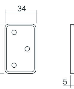 Intersteel Opvulblok kierstandhouder rvs geborsteld 3 0035.480056 2