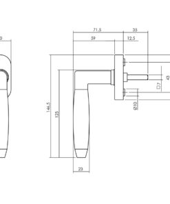 Intersteel Raamkruk Combinatie rvs geborsteld 3 0035.615621 2
