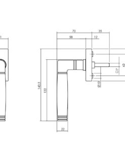 Intersteel Raamkruk Ton 212 rvs geborsteld 3 0035.615623 2