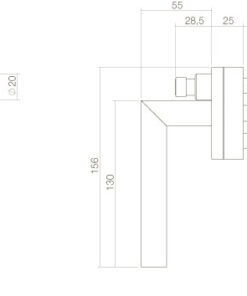 Intersteel Raamkruk hoek afsluitbaar SKG** rvs geborsteld 3 0035.615653 2