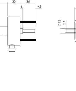 Intersteel Afsluitbare raamkruk hoek 90° op ovale rozet met stift 35mm rvs geborsteld SKG*** 3 0035.615673 2