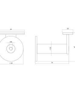 Intersteel Leuninghouder zwaar met vlak zadel rvs geborsteld 3 0035.730051 2