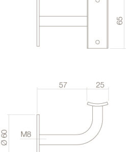 Intersteel Leuninghouder vlak zadel rvs geborsteld 3 0035.730061 2