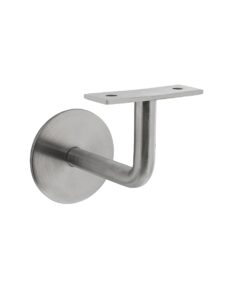 Intersteel Leuninghouder gebogen vlak zadel rvs geborsteld