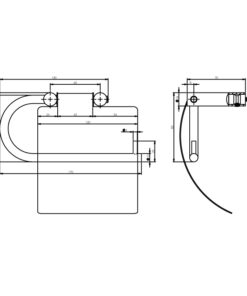 Intersteel WC-rolhouder met verlengde klep rvs geborsteld 3 0035.762503 2