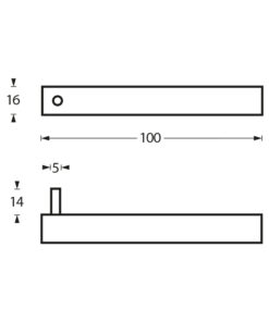 Intersteel Handdoek-/kledinghaakje rvs geborsteld 4 0035.763410 2