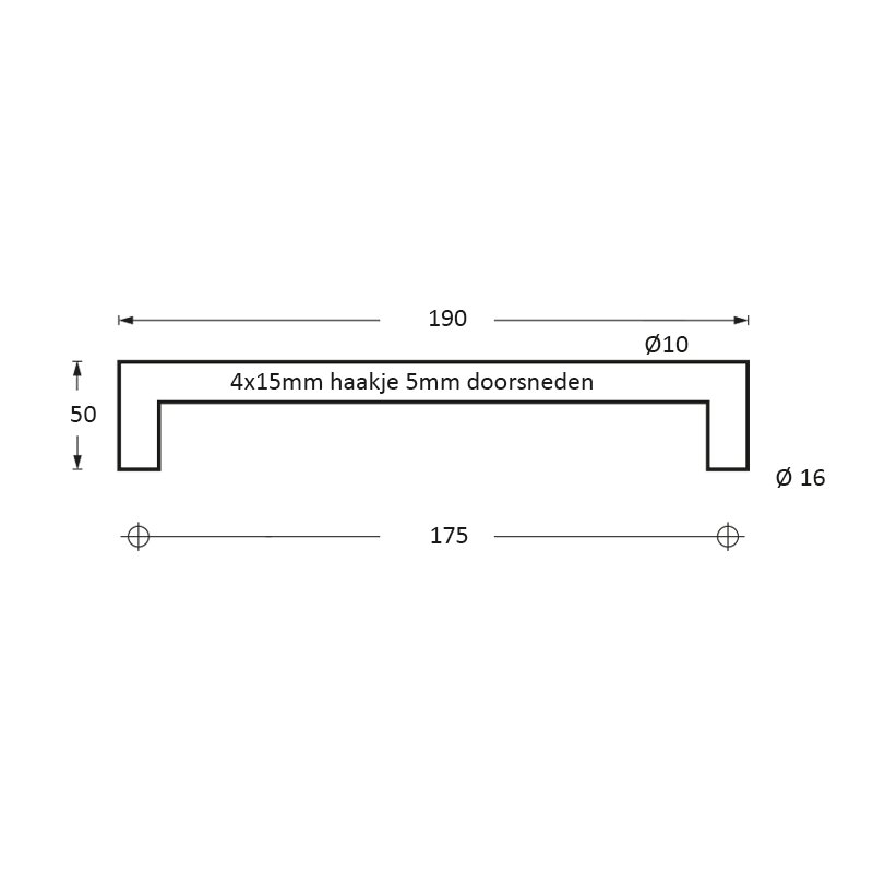 Intersteel Handdoekrek met 4 vaste pinnen rvs geborsteld 2 0035.763414 2