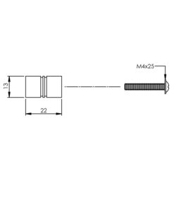 Intersteel Meubelknop ø 13 mm rvs geborsteld 3 0035.851010 2