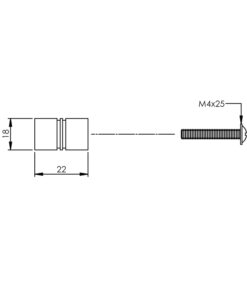 Intersteel Meubelknop ø 18 mm rvs geborsteld 3 0035.851014 2