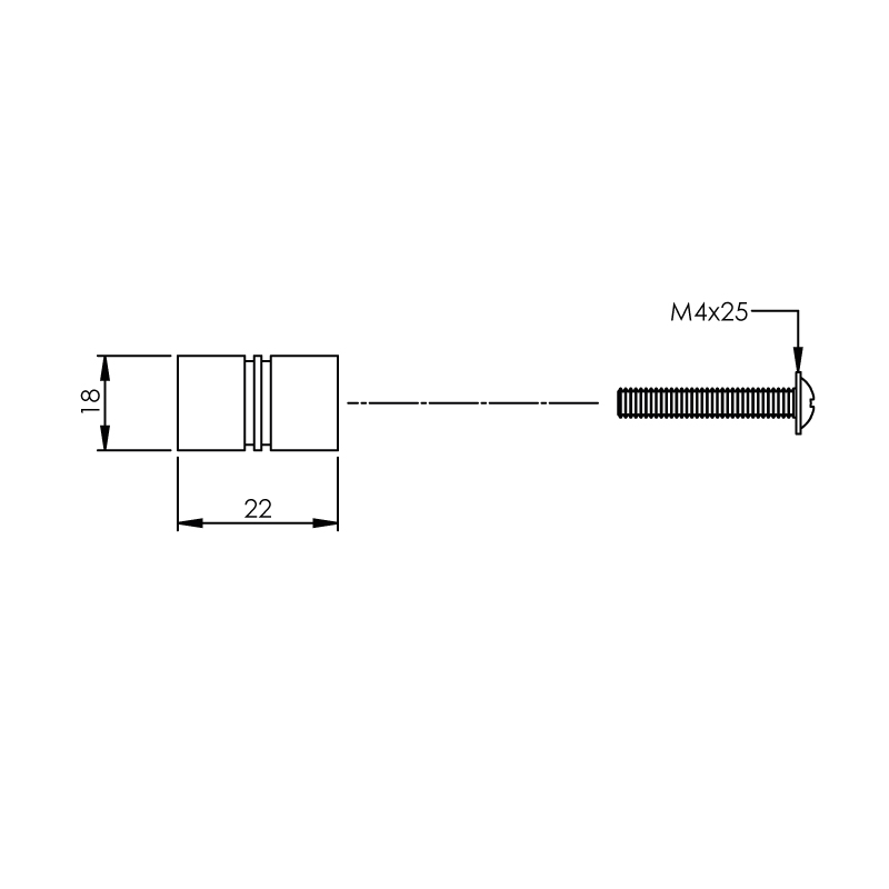 Intersteel Meubelknop ø 18 mm rvs geborsteld 2 0035.851014 2