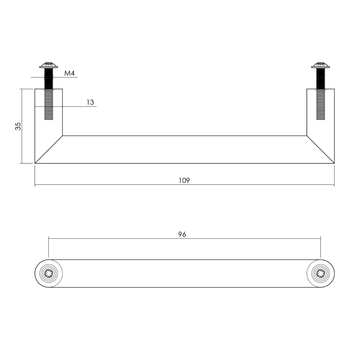 Intersteel Meubelgreep 108 mm rvs geborsteld 2 0035.892651 2 2