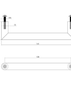 Intersteel Meubelgreep 140 mm rvs geborsteld 5 0035.892652 2 1