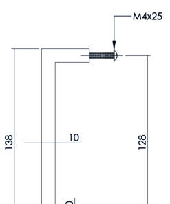 Intersteel Meubelgreep rechthoek 138 mm boormaat 128 mm rvs geborsteld 4 0035.892760 2
