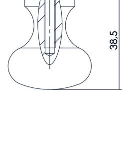 Intersteel Meubelknop ø 35 mm smeedijzer zwart 4 0048.855062 2