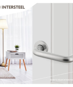 Intersteel Deurkruk Rond met rond rozet ø50x7 mm aluminium 6 0082.007702 9 1