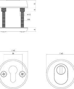 Intersteel Veiligheidsrozet SKG*** rond met kerntrekbeveiliging aluminium 4 0082.375002 2