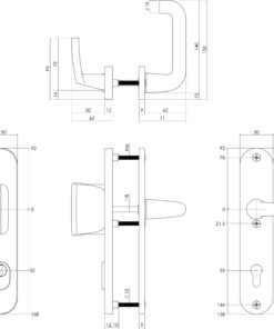 Intersteel Veiligheidsbeslag SKG*** greep/kruk profielcilinder 55 mm met kerntrekbeveiliging 4 0082.379629 2