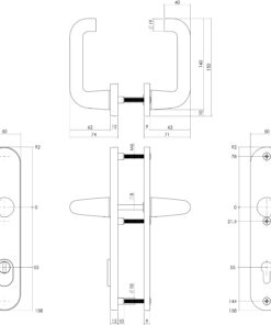 Intersteel Veiligheidsbeslag SKG*** kruk/kruk profielcilinder 55 mm met kerntrekbeveiliging 3 0082.379729 2
