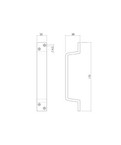 Intersteel Handgreep 170mm aluminium F1 3 0082.872505 2