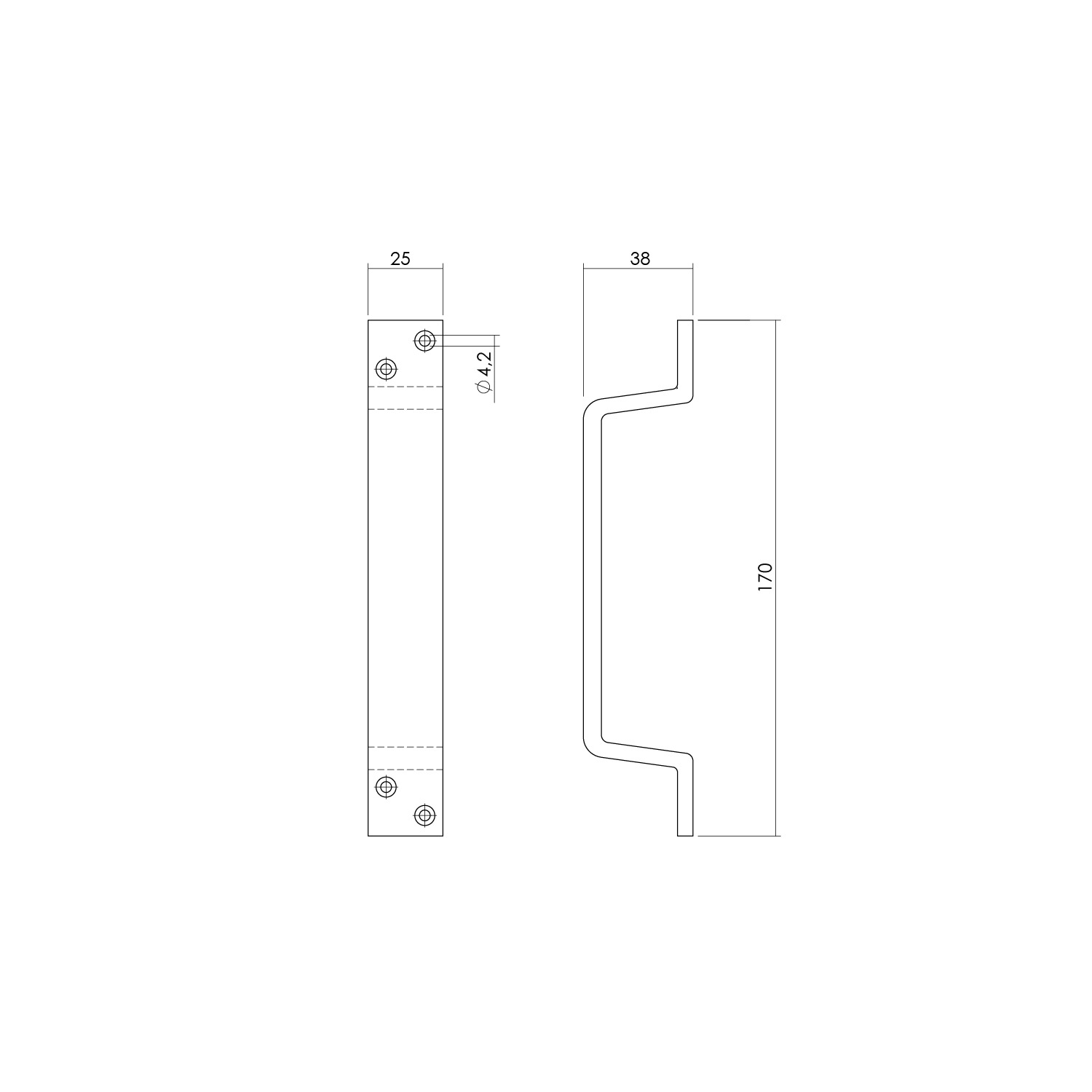 Intersteel Handgreep 170mm aluminium F1 2 0082.872505 2