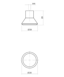Intersteel Knop 28mm taps essenhout 3 0092.857860 2