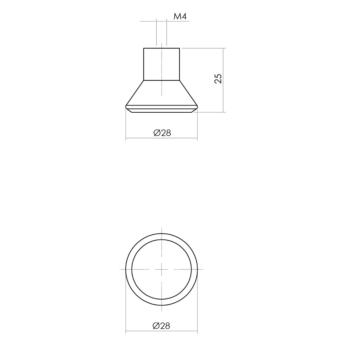 Intersteel Knop 28mm taps essenhout 2 0092.857860 2