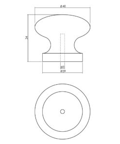 Intersteel Knop 40 mm grenenhout 3 0092.857881 2