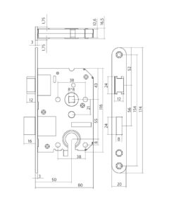Intersteel Woningbouw cilinder dag- en nachtslot 55 mm rvs geborsteld 5 0094.954229 2 1