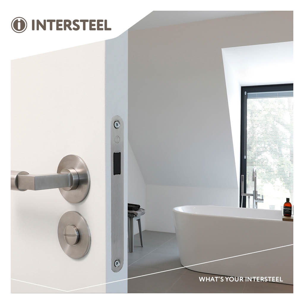 Intersteel Woningbouw magneet badkamer/toilet slot 63/8mm, voorplaat afgerond rvs 4 0094.957065 10