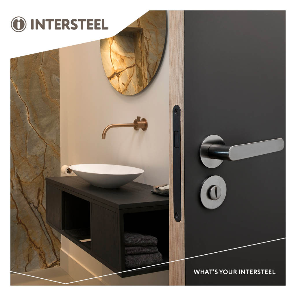 Intersteel Woningbouw magneet badkamer/toilet slot 63/8mm, voorplaat afgerond zwart 4 0094.957265 10