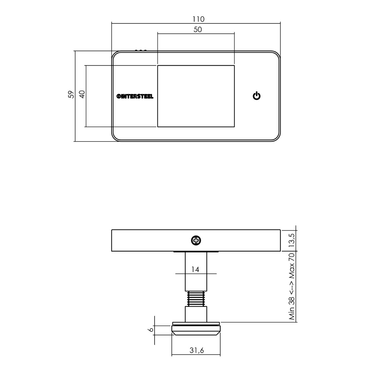 Intersteel Digitale deurcamera Basic 2 0099.405504 2