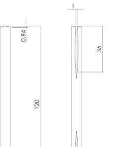 Intersteel 1 Stift beide zijden zaagsnede 8x120mm 3 1299.975001 2