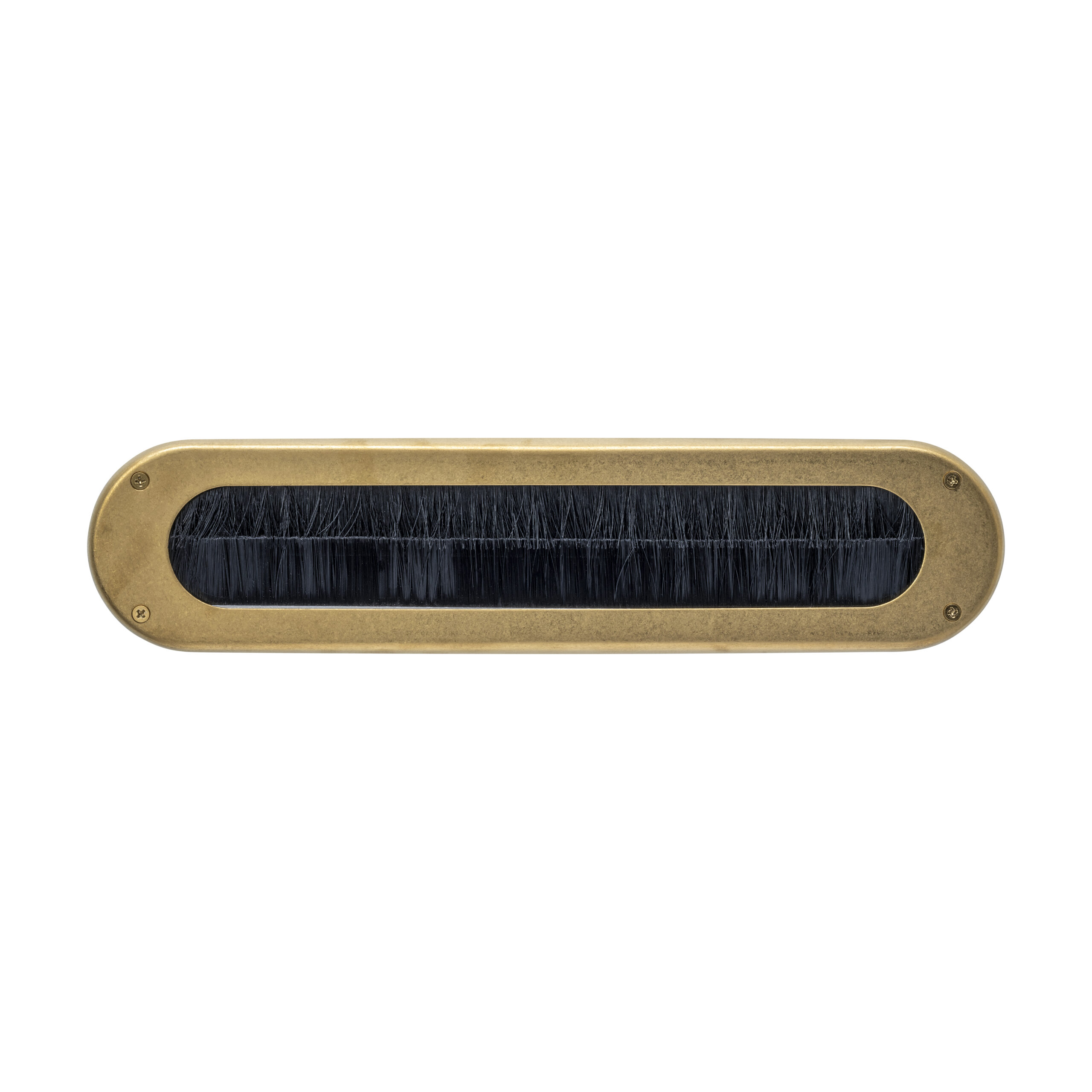 Intersteel Tochtwering ovaal 340x80mm PVD messing getrommeld