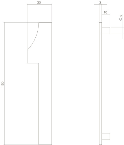 Intersteel Huisnummer 1 150mm PVD messing getrommeld 3 0011.402041 2 1