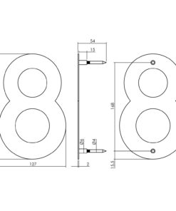 Intersteel Huisnummer 8 150mm PVD messingkleur 4 0013.402048 2