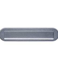 Intersteel Briefplaat ovaal 340x80mm met klep/regenrand rvs getrommeld