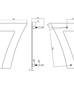 Intersteel Huisnummer 7 150mm rvs getrommeld 4 0034.402047 2