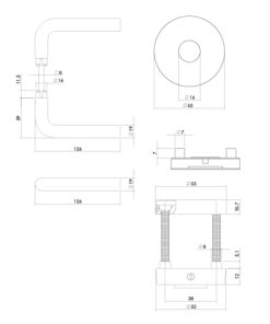 Intersteel Set achterdeurbeslag rond: deurkruk Luzern met massieve rozetten en SKG3 veiligheidsrozetten rvs 3 0035.405716 2