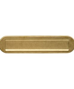 Intersteel Briefplaat ovaal 340x80mm met klep/regenrand PVD messing getrommeld 5 Intersteel Briefplaat ovaal 340x80mm met klep/regenrand PVD messing getrommeld - Afbeelding 3
