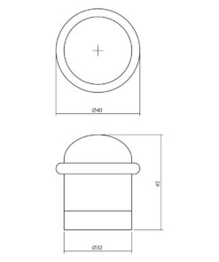 Intersteel Deurstop met ring messing gelakt 9 0013.442000 6