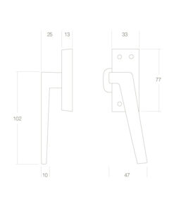Intersteel Raamsluiting met nok rechts chroom 5 0016.561510a 6