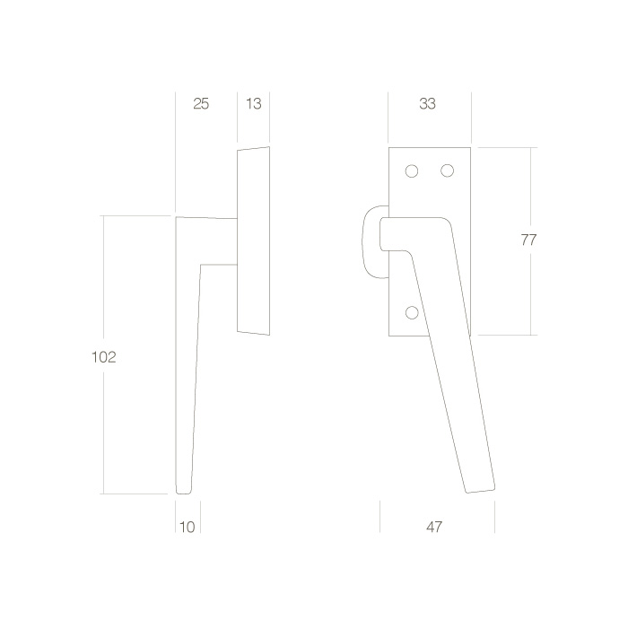 Intersteel Raamsluiting met nok rechts chroom 3 0016.561510a 6