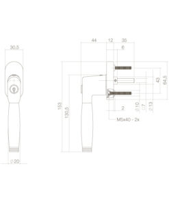 Intersteel Raamkruk Ton 222 afsluitbaar op ovaal rozet chroom/ebben hout 5 0016.661646 6