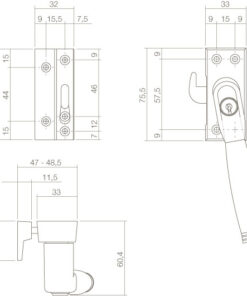 Intersteel Raamsluiting afsluitbaar SKG* links Ton 222 chroom/ebbenhout 5 0016.661651b 6